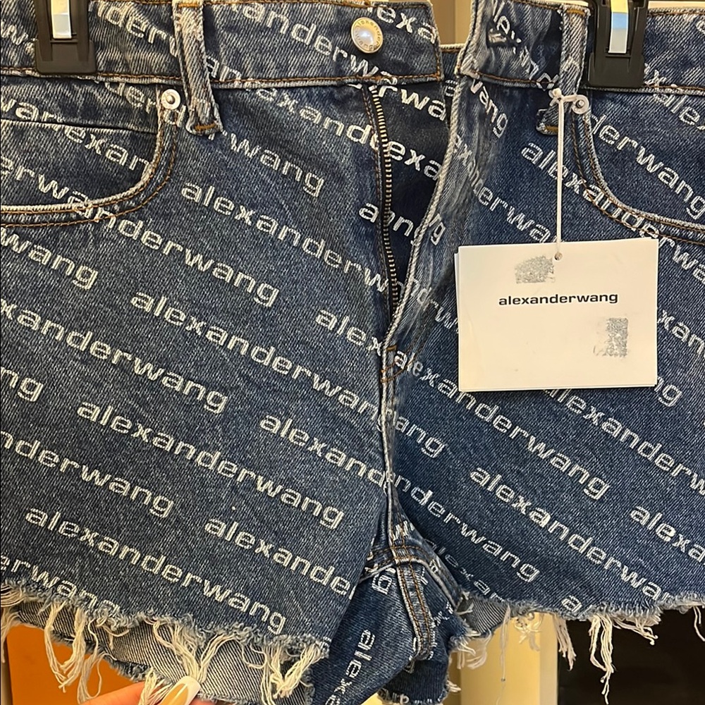 Alexander Wang Blue Denim Shorts